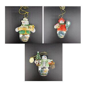 Bradford Exchange Ornament Set 4 3pc New COA